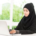 Arab business woman working